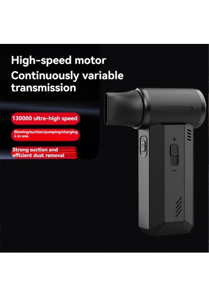 130000 Rpm Güçlü Hava Üfleme Ister Araba Içi, Klavye Temizle, Mangal Veya Serinleme Taşınabilir Mini Fan El Tipi Ayarlanabilir Fan Seviyesi Şarj Edilebilir 4000MAH F72