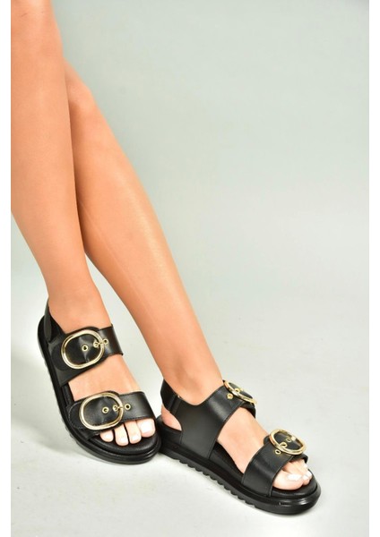 U725092109 Siyah Kadın Sandalet fırsatları