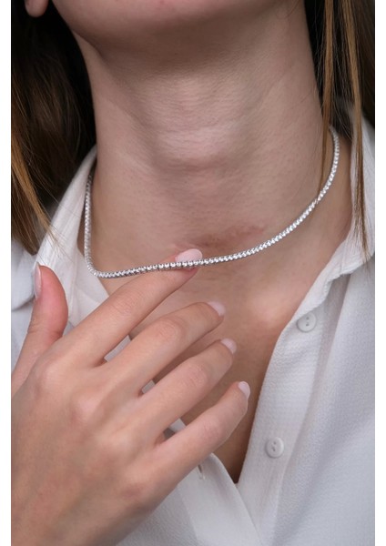 14 Ayar Beyaz Altın 3mm Su Yolu Kolye 645 fiyatları