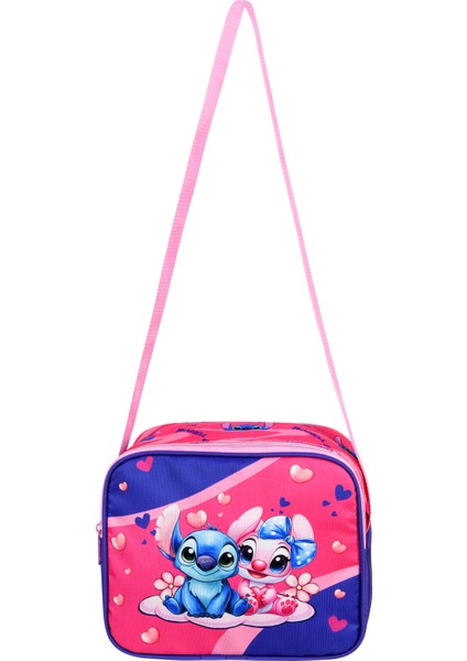Stitch Temalı Stiç Desenli Ilkokul Sırt Çantası ve Beslenme Çantası