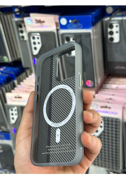 Iphone 14 Pro Uyumlu Magsefe Destekli Carbon Desenli Telefon Kılıfı indirimleri