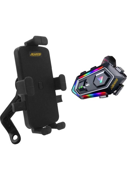 Y20 Kask Kulaklık Interkom + Motosiklet Telefon Tutacağı