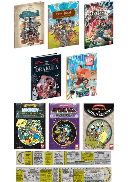 Disney Çizgi Roman Seti 8 Kitap + Mat. Öğreten Cetvel