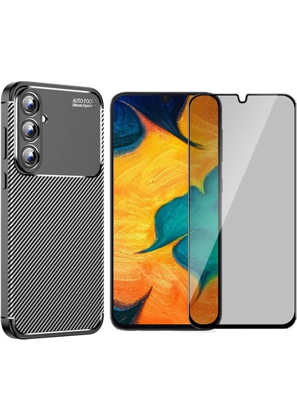 Samsung Galaxy A55 Kılıf Vendas Negro Silikon Kapak + Hayalet Ekran Koruyucu