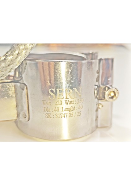 Kelepçe Meme Rezistans 40MM ÇAP-40MM BOY-250W-230V Zırhlı Kablolu modelleri