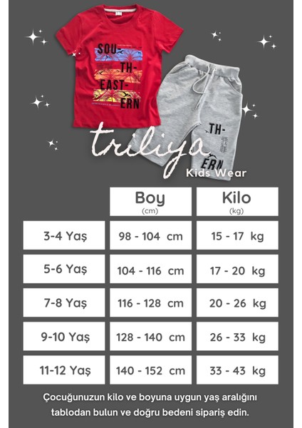 Pamuklu Çocuk Kapri Takımı (Cepli & Kordonlu, 3-12 Yaş) Trl-52