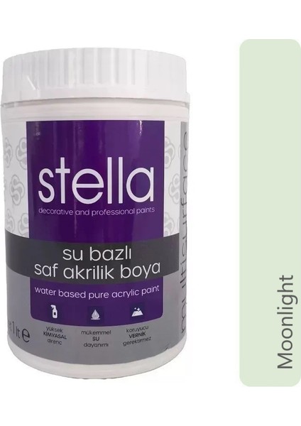 Su Bazlı Saf Akrilik Boya 1 Litre RAL9018 Moonlight