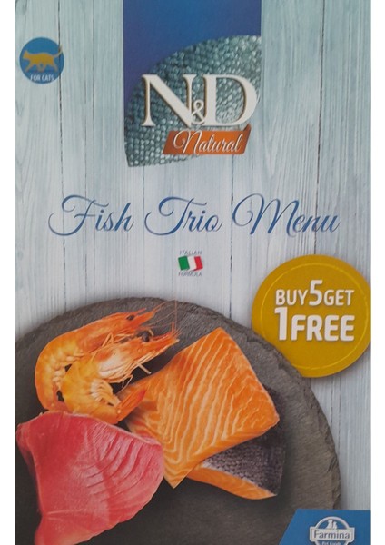 Natural Karides+Somon Balık Menu 70 Gr*6 Adet