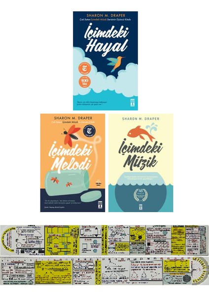 Sharon M. Draper 3 Kitap / Içimdeki Hayal - Içimdeki Müzik - Içimdeki Melodi + Mat. Öğreten Cetvel