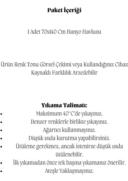 Pamuk Unisex Banyo Hamam Havlusu Myra 70 x 140 cm indirimleri