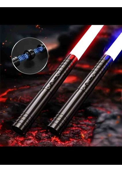 Tekli Star Wars Işın Kılıcı | Şarjlı - 15 Renk - 3 Ses Modu - Siyah Saplı