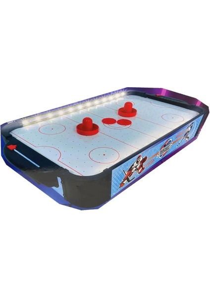Masa Üstü Portatif Taşınabilir LED Işıklı Buz Hokeyi Oyun Seti 50X30CM