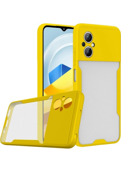 Xiaomi Poco M5 Kılıf Platin Silikon - Sarı Zrnet