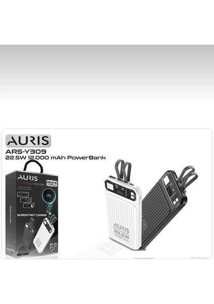 ARS-Y309 22.5W 12.000 Mah Göstergeli Kablolu Hızlı Powerbank