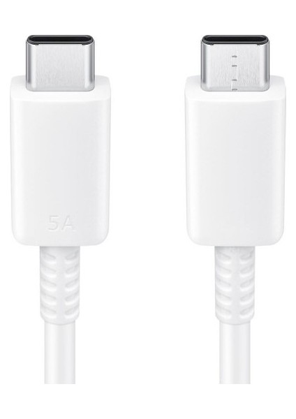 Samsung Xiaomi Oppo Reeder Huawei Uyumlu Type C To Type C Hızlı Şarj Kablosu Beyaz 45W