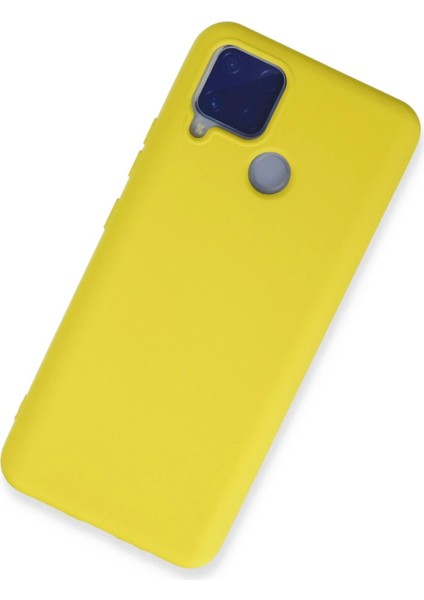 Realme C15 Kılıf Nano Içi Kadife Silikon - Sarı Zrnet fiyatları