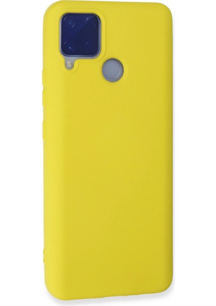 Realme C15 Kılıf Nano Içi Kadife Silikon - Sarı Zrnet modelleri