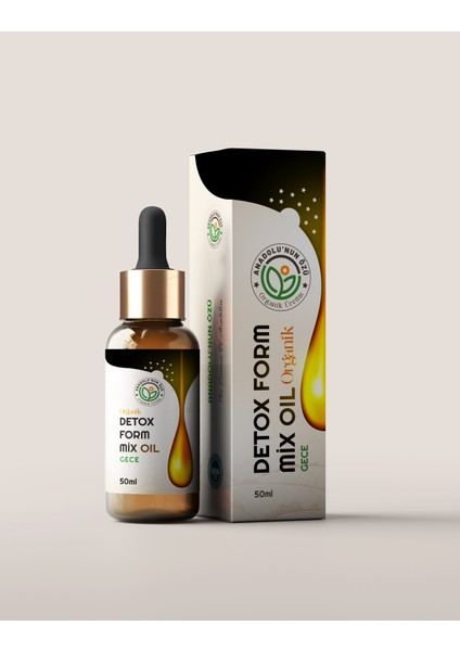 Organik Detox Form Mix Oil • Gece Kullanım • 50 ml | Soğuk Pres Bitkisel Karışım | Doğal • Katkısız