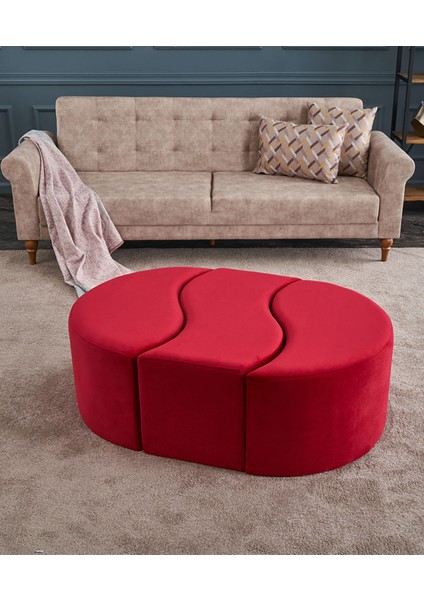 Alya Puf - Kırmızı