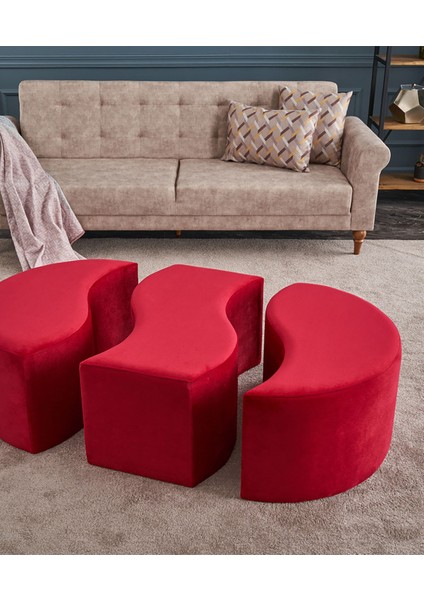 Alya Puf - Kırmızı modelleri