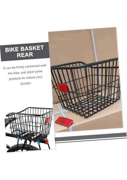 Reflektörlü Bisiklet Sepeti Ön Arka Uyumlu Eşya Taşıma Sepet Askılı Metal modelleri
