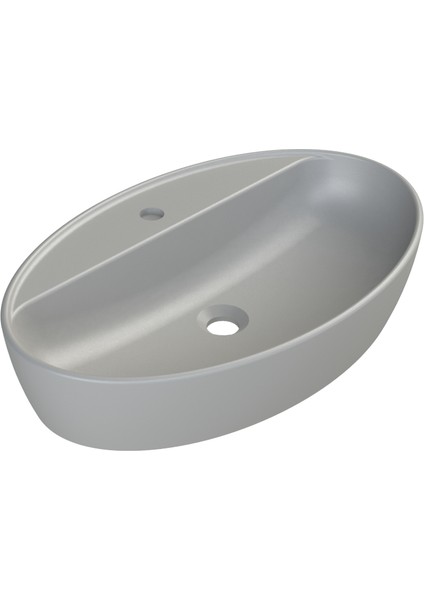 Mat Gri One 67 cm Lavabo (Batarya Delikli)