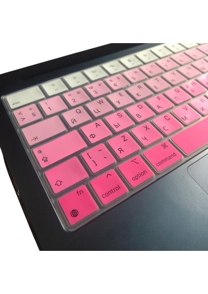 Rusça Klavye Koruyucu Macbook Air Pro M1-M2-M3 A2681 A2941 A2442 A2485 Uyumlu Gradient