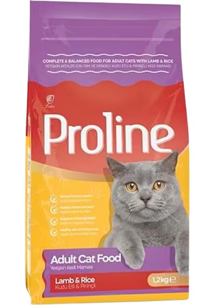 Proline Kuzu Etli ve Pirinçli Yetişkin Kedi Maması 1,2kg