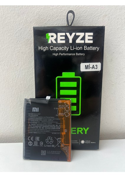 Reyze xaomi MI A3 BATARYA BM4F Batarya 3940mah akıllı devre koruma GUCLENDIRILMIS LITYUM BATARYA