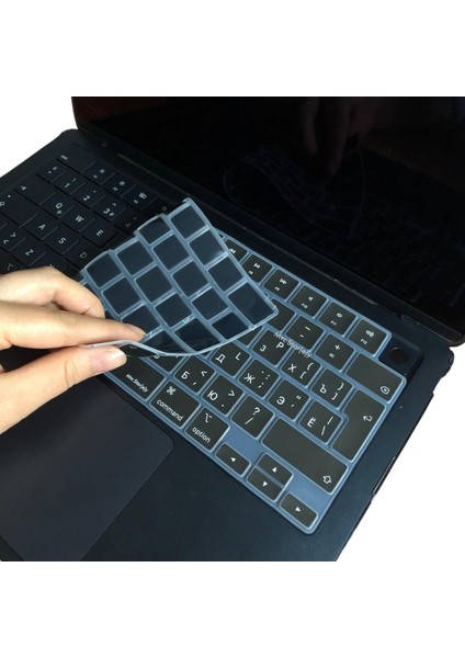 Rusça Klavye Macbook Air-Pro Koruyucu (Touchbarsız) A2681 A3113, A2941 A3114, A2442 A2779 A2992 A2918, A2485 A2780 A2991 ile Uyumlu
