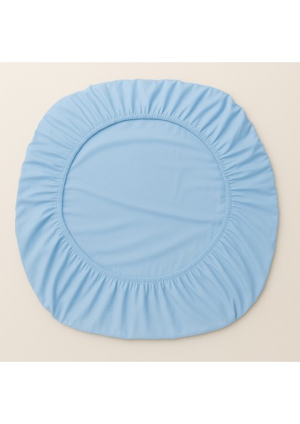 %100 Pamuk Lastikli Çarşaf Çift Kişilik Fitted Çarşaf Takımı 160X200 Cm, 2 Adet Yastık Kılıfı, Mavi fırsatları
