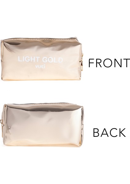 Light Gold Aynalı Fermuarlı Kalem Kutu & Makyaj Çantası indirimleri