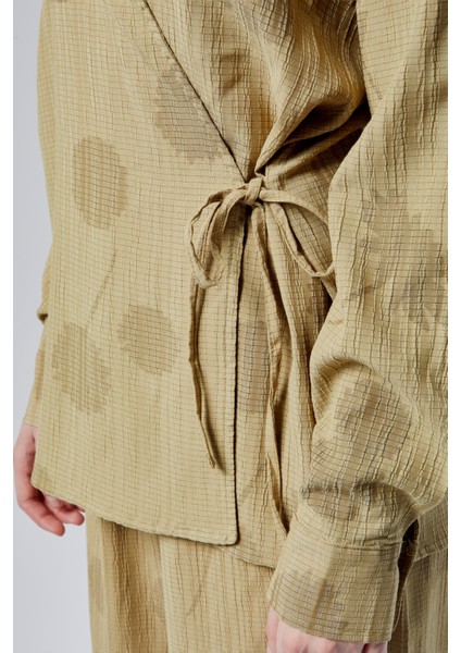 Haki Regular Bağlama Detaylı Gömlek fiyatları