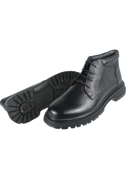 %100 Hakiki Deri Erkek Bot - Eva Tabanlı, Dayanıklı ve Şık Tasarım, Siyah modelleri