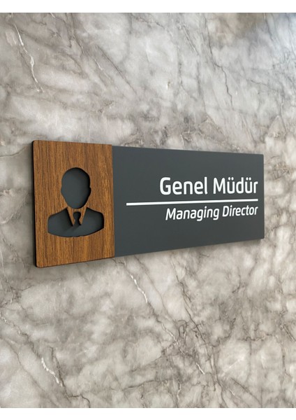 Wooden Serisi Genel Müdür Ofis Departman Kapı Isimliği Yönlendirme Levhası modelleri