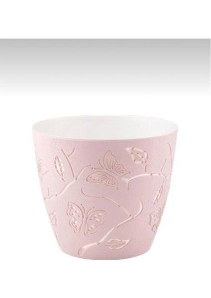 1.40 Lt Pembe Renk 3D Kelebek Desenli Dekoratif Plastik Saksı fiyatları