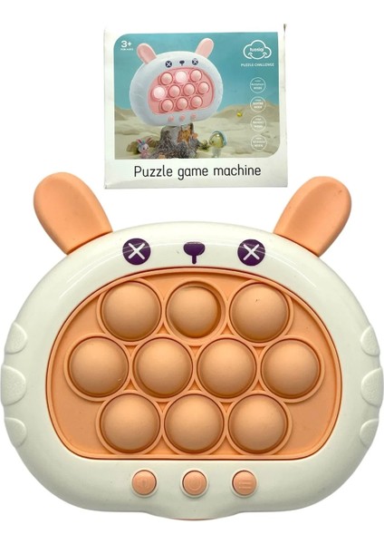 Bebek Işıklı ve Sesli Elektronik Popit Eğitici Oyuncak Quick Push Konsol Pembe