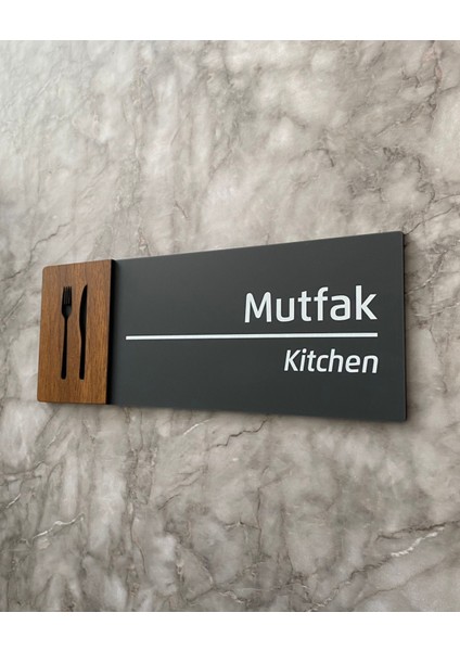 Wooden Serisi Mutfak Departman Kapı Isimliği Yönlendirme Levhası fiyatları