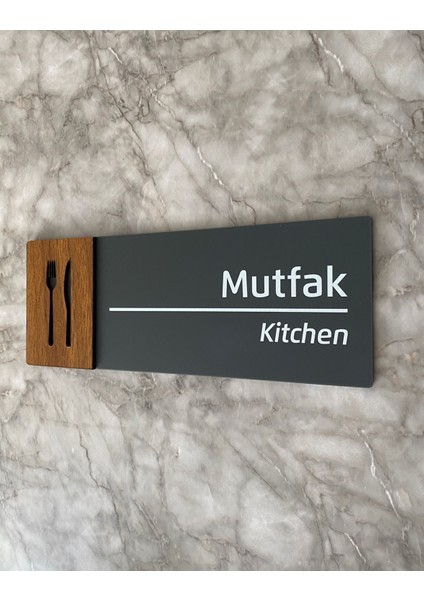 Wooden Serisi Mutfak Departman Kapı Isimliği Yönlendirme Levhası fırsatları