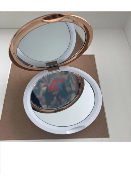 Çift Taraflı Taşınabilir Kompakt Makyaj Aynası Katlanır Mini Çanta Makyaj El Aynası