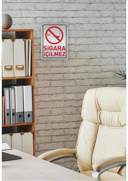 Sigara Içilmez Metal Uyarı Levhası