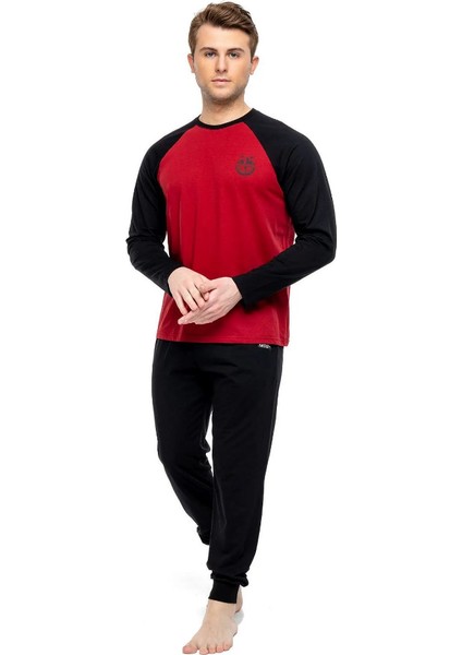 Pamuklu Sıfır Yaka Erkek Pijama Takım
