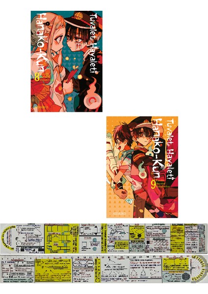 Tuvalet Hayaleti Hanako-Kun 8-9. Ciltler Manga Seti + Mat. Öğreten Cetvel