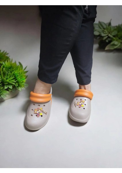 Eva Ayı Sticker Detaylı Döngülü Yumuşak,rahat Taban Hastane,hemşire Terliği modelleri