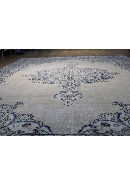 El Dokuması Vintage Eskitme Büyük Ebat Uşak Madalyon Desen Halı 250X357 fiyatları