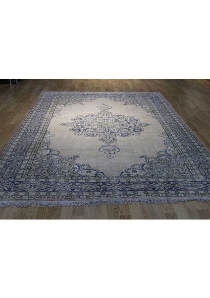 El Dokuması Vintage Eskitme Büyük Ebat Uşak Madalyon Desen Halı 250X357 fırsatları