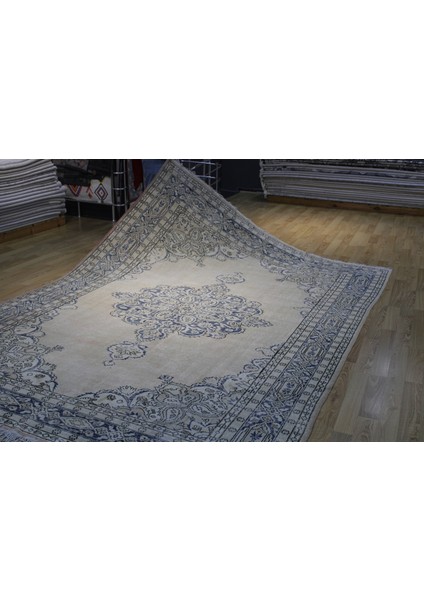 El Dokuması Vintage Eskitme Büyük Ebat Uşak Madalyon Desen Halı 250X357 indirimleri