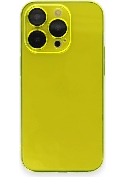 Apple iPhone 13 Pro Kılıf Armada Lensli Kapak - Sarı Zrnet