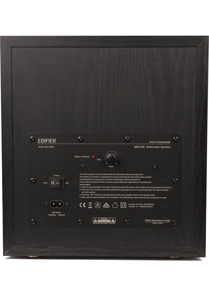 M601DB 2.1 Bluetooth Kablosuz Subwoofer Multimedya Hoparlör Sistemi 110W Rms (EDF-M601DB)