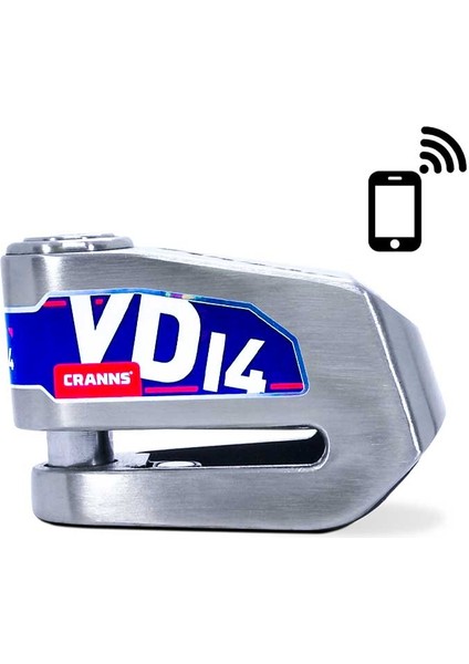 CRANNS VD14 ALARMLI DİSK KİLİDİ 304 PASLANMAZ SRA SERTİFİKALI AKTİVASYONLU